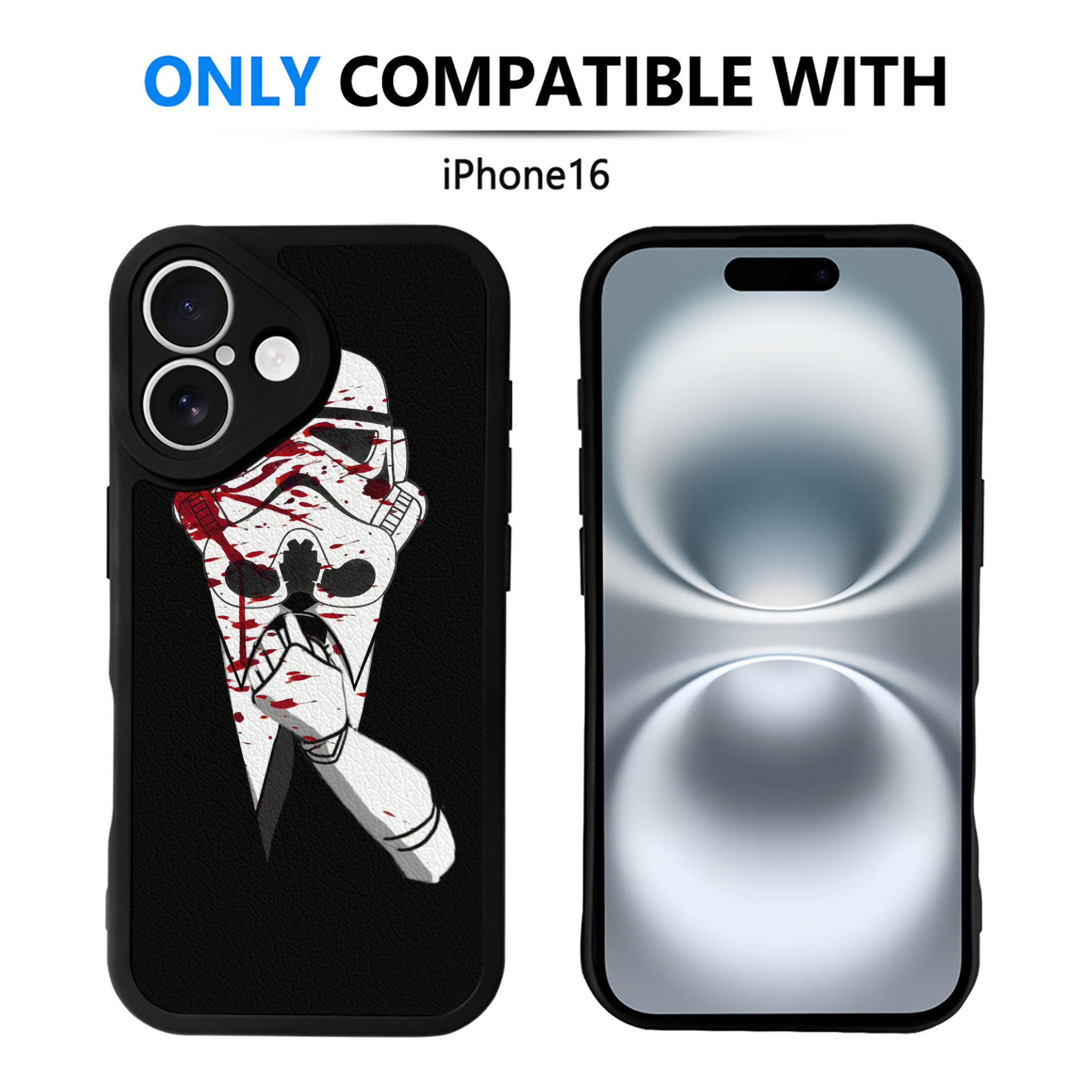 （画像用） スター・ウォーズ Star Wars 【iPhone 16シリーズ対応】シリコンスマホケース（レザー調） 材質：シリコン